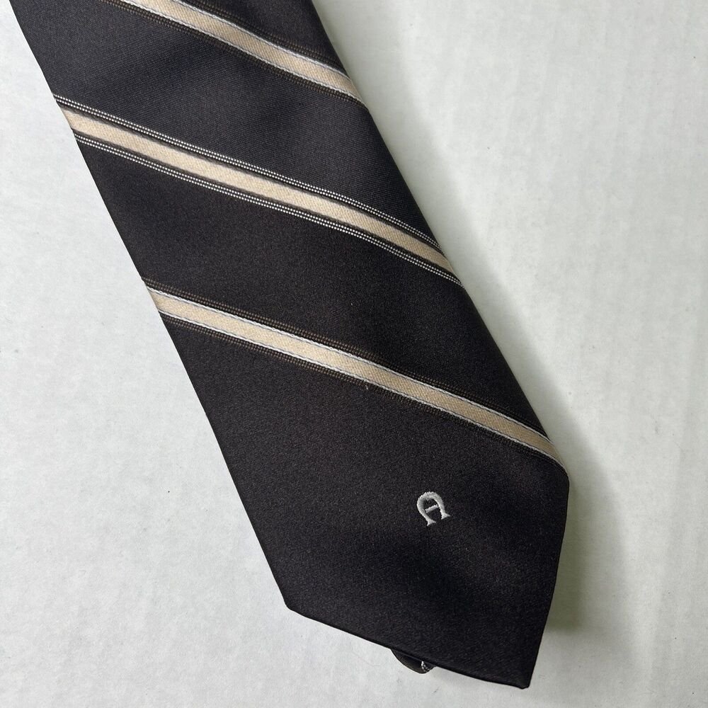 Etienne Aigner Men’s  Dress Tie brown striped